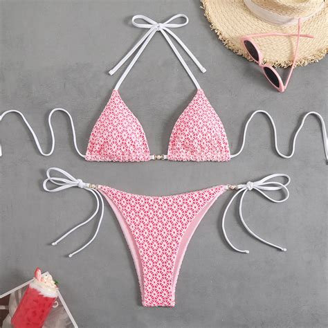 Generic New Bikini Women S Seperated Swimwear Double Sided Fabric Bikini Swimsuit Bikini