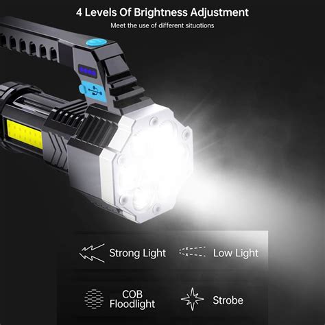 Qincao Cob Led El Feneri G L Usb Arj Edilebilir Torch Fiyat