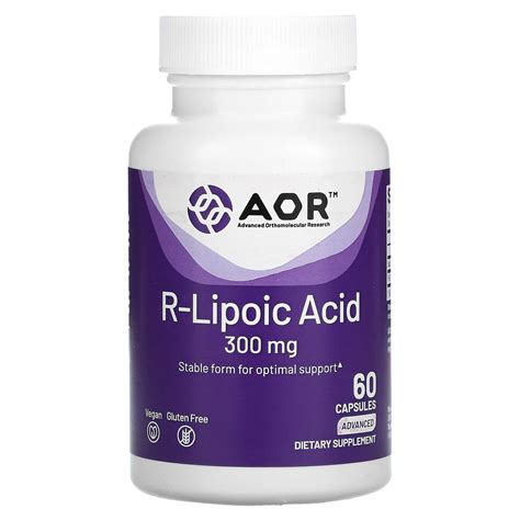 Advanced Orthomolecular Research Aor R Lipoic Acid Mg