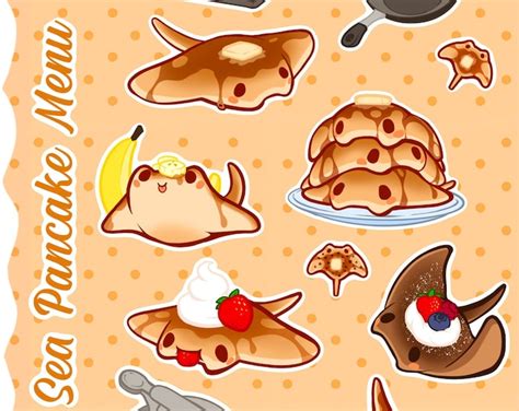 Sea Pancakes Vinyl Sticker Sheet Etsy