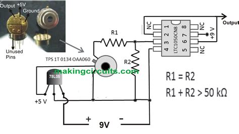 Pyro Electric Sensor Circuit Diagram