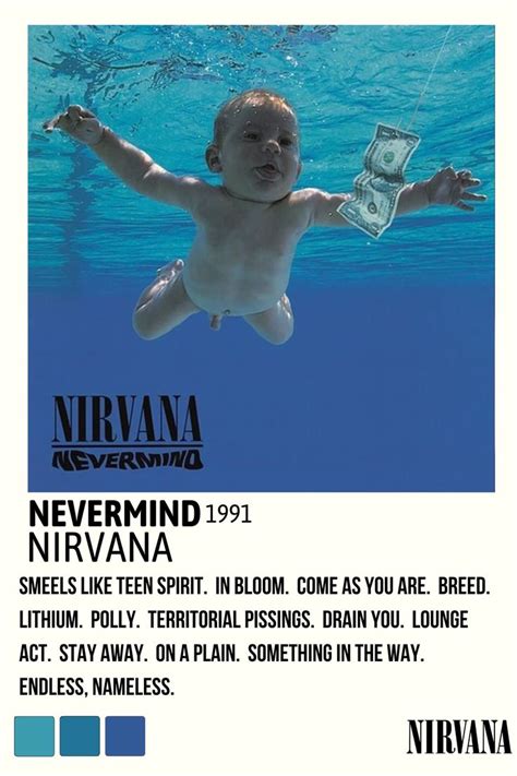 "Nevermind" Album (Poster Edition) en 2024 | Póster de banda, Póster de ...