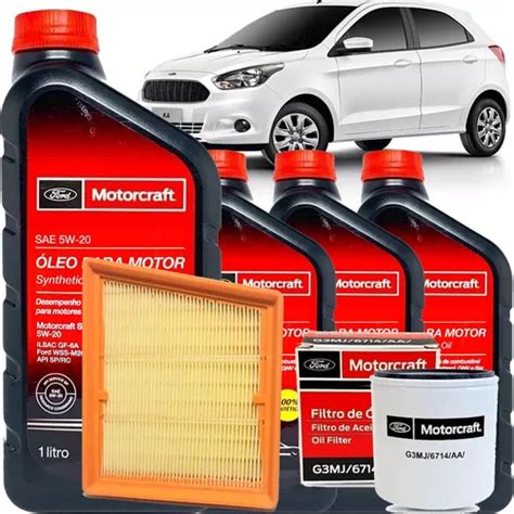 Kit Troca De Oleo W Motorcraft Filtros De Leo E Ar Ford New Ka