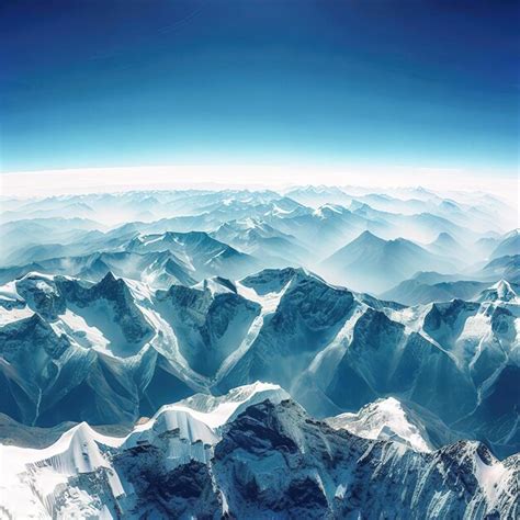 Premium AI Image | A view of the mountains from an airplane window