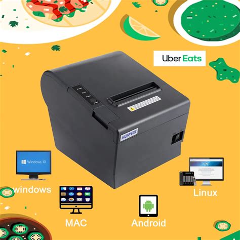 Hspos 80mm Ubereats Printer Pos Receipt Thermal Printer Bluetooth Wifi