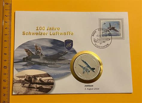 Numisbrief Jahre Schweizer Luftwaffe Swiss Air Force Kaufen Auf