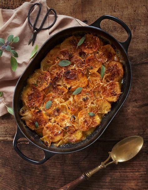 Gratin de patates douces à la sauge pour 6 personnes Recettes Elle