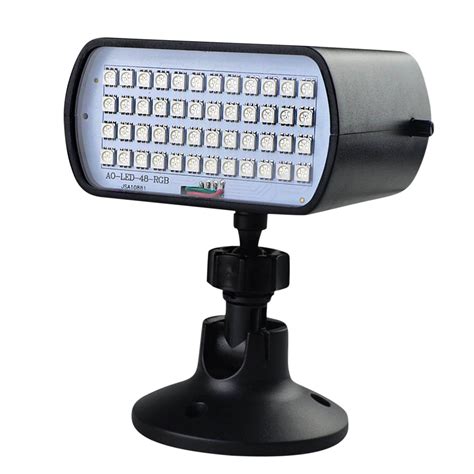 Party Strobe Light With 48 Rgb Leds Sound Activated And Auto Flash