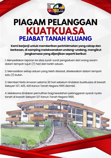 Piagam Pelanggan Pt Kluang Pentadbiran Tanah Johor