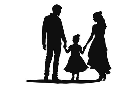 Black Family Silhouette Vector Art, Icons, and Graphics for Free Download