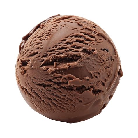 Premium Photo Chocolate Ice Cream Ball Isolated On White Background