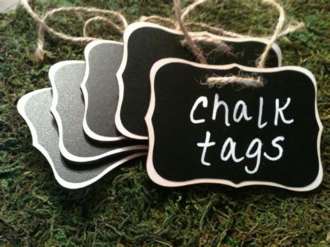 Fancy Wood Chalkboard Labels Set Of Basket Labels