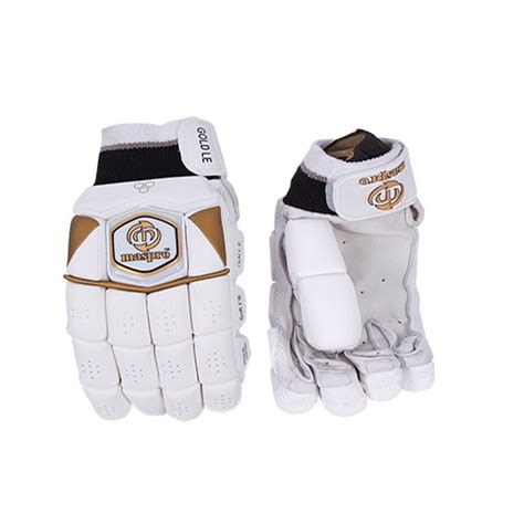 White With Golden Nylon Maspro Cricket Batting Gloves Gold Ld At Rs