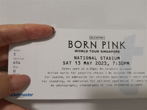 Wts X Cat Blackpink Singapore Concert Ticket Tickets Vouchers