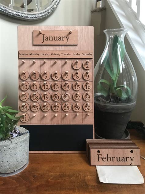 Wood School Calendar/ Homeschool Wood Calendar/ Perpetual | Etsy