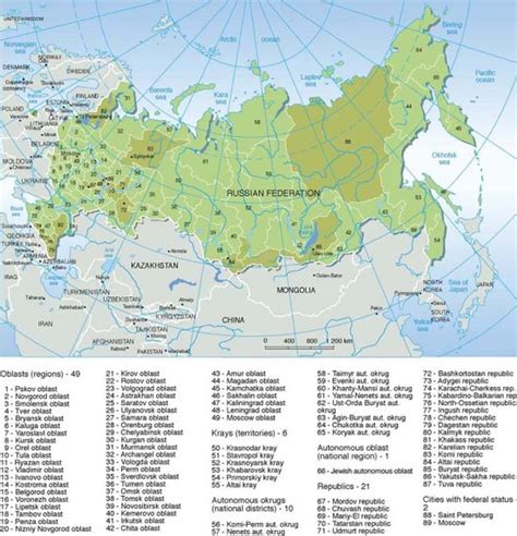 Natural Resources Map Of Russia