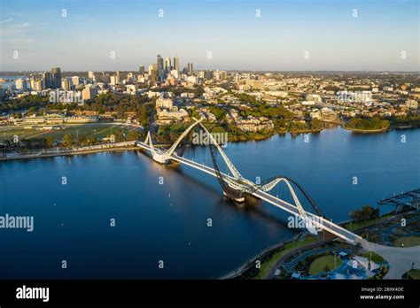 Perth Australia November 5th 2019 Aerial View Of Matagarup Bridge With