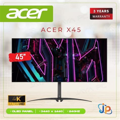 Jual Monitor Acer Predator Led Oled X45 Curved 4k Uhd 45 Inch