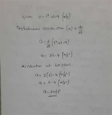 Solved A Particle Moves With A Velocity V Ms Along The X Axis