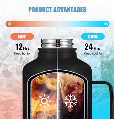 64oz Wholesale Odm Hot Sale Customized Stainless Steel Double Wall Water Bottle With Straw And