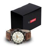 Timex Expedition T49990 Metal Field Kompass Lünette Lederarmband