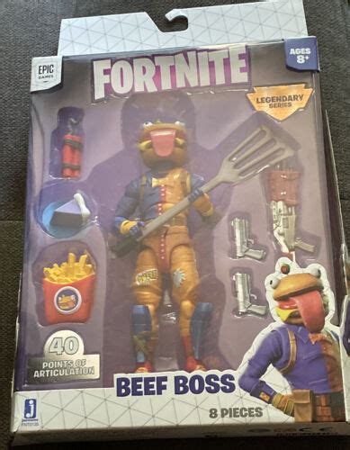 🧨fortnite Legendary🍔series 6 Beef Boss Action Figure Pack Toy Jazwares Ebay