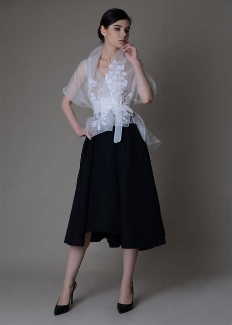 Organza Outer Organza Top Organza Jacket Silk Skirt Silk Dress