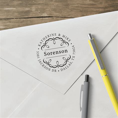 Sello de dirección personalizado Diseño sorenson Tres Etsy España