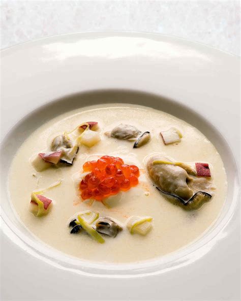 Oyster Stew with Caviar Recipe | Martha Stewart