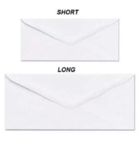 White Mailers Envelopes 50pcs White Mail Envelope (Short or Long) Sobre ...