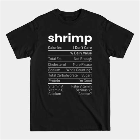 Shrimp Nutrition Facts Seafood Nutrition Facts Shellfish - Nutrition Facts - T-Shirt sold by ...