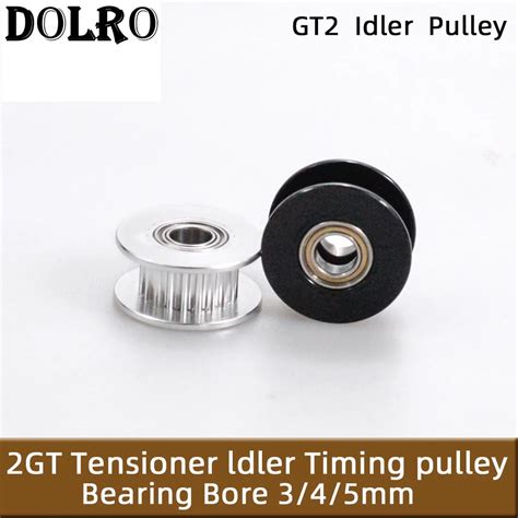 1pc Gt2 Idler Timing Pulley 16 20 Tooth Wheel Bore 3 4 5mm Aluminium