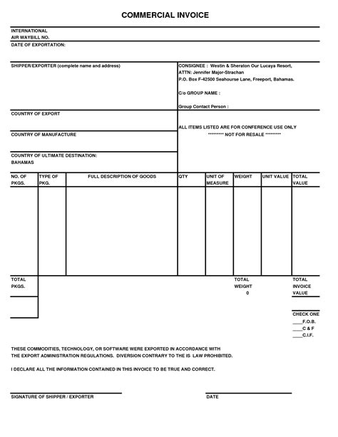 Fedex International Invoice Invoice Template Ideas