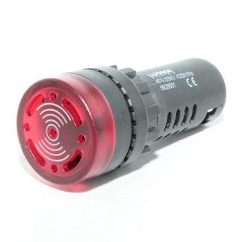 Sinalizador Sonoro LED 220VCA 22mm Vermelho Metaltex Sinalização e