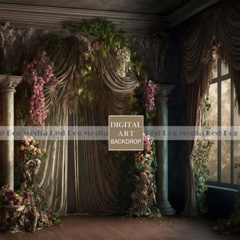 18 Baroque Digital Backdrop Fine Art Textures Bundle Floral Etsy