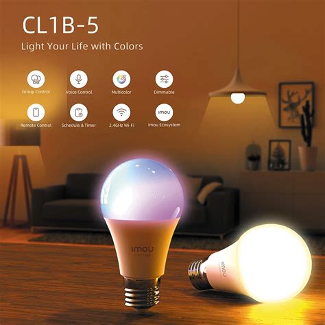 Imou B Bulb Smart Control Lamp E Base Dimmable Light Led Lamp