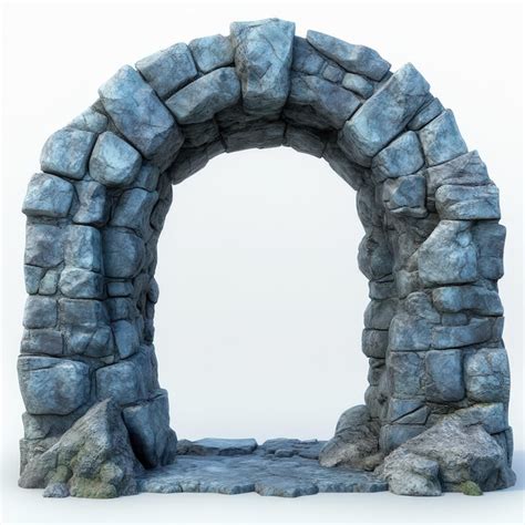 Stone Archway Entrance Premium AI Generated Image