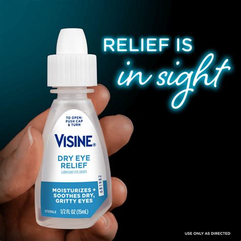 Visine Dry Eye Relief Lubricant Eye Drops 05 Fl Oz Instacart