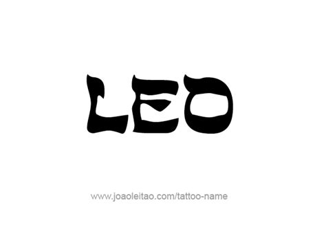 Leo Horoscope Name Tattoo Designs - Tattoos with Names