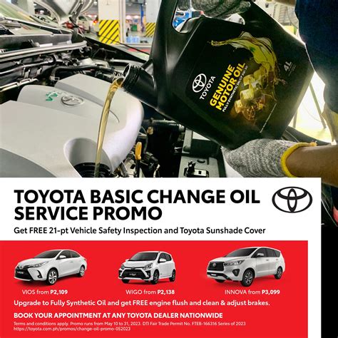 TOYOTA BASIC CHANGE OIL SERVICE PROMO | Toyota Motor Philippines