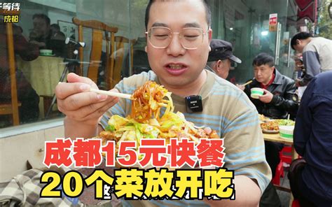 成都15块自助餐，20多个菜吃到饱为止，配个800块的酒爽翻 肚子等待大嘴 肚子等待大嘴 哔哩哔哩视频