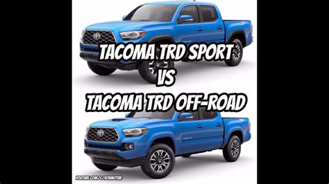 Tacoma Trd Off-road Vs Trd Sport