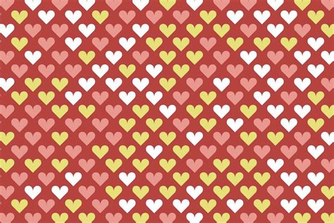 Colorful Valentine Heart Seamless Pattern Vector Illustration