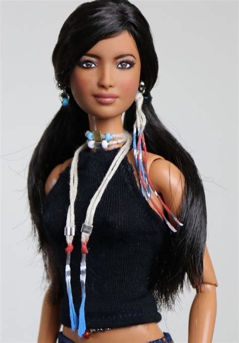 Barbie Ken Repaint Ooak Doll Native American Aa Barbie Basics Model