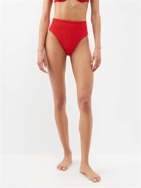 HAIGHT Hotpants Ribbed Bikini Briefs Red Editorialist