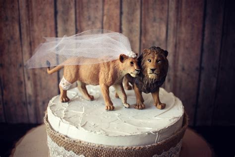 Lion And Lioness King Queen Wedding Cake Etsy