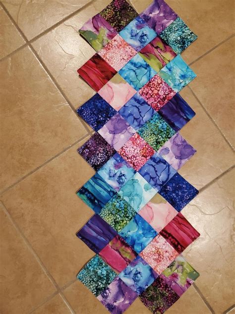 Bliss Bold Bright Fabric Zig Zag TABLE RUNNER 47 X Etsy