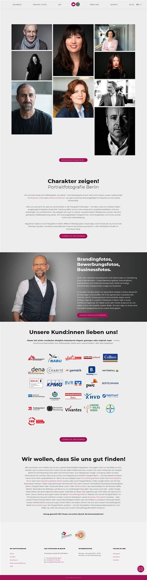 Webdesign für Hoffotografen Sebastian Klammer Grafikdesign Berlin