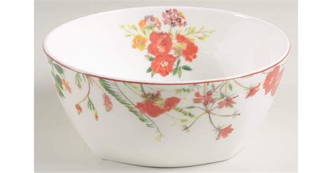 Wildflower Garden Red Soup Cereal Bowl By Mikasa Replacements Ltd