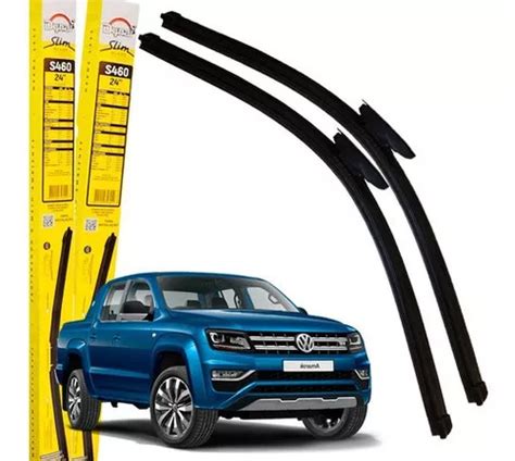 Palheta Limpador Parabrisa Silicone Slim Blade Amarok Dyna Frete Gr Tis